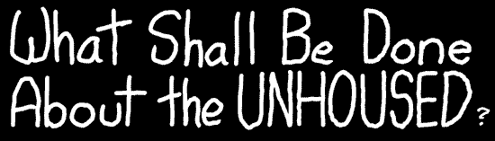 What Shall Be Done About the Unhoused?