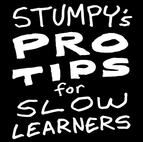 Stumpy's Pro Tips for SLow Learners